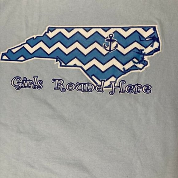 EUC UNC Girls Round Here University Blue Short-Sleeved T-Shirt - Size S - Picture 6 of 8